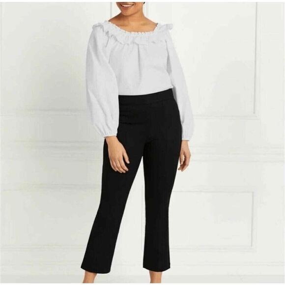 NWT Hill House Black High Rise Cropped Stretchy The Claire Pants Size M - Picture 1 of 7